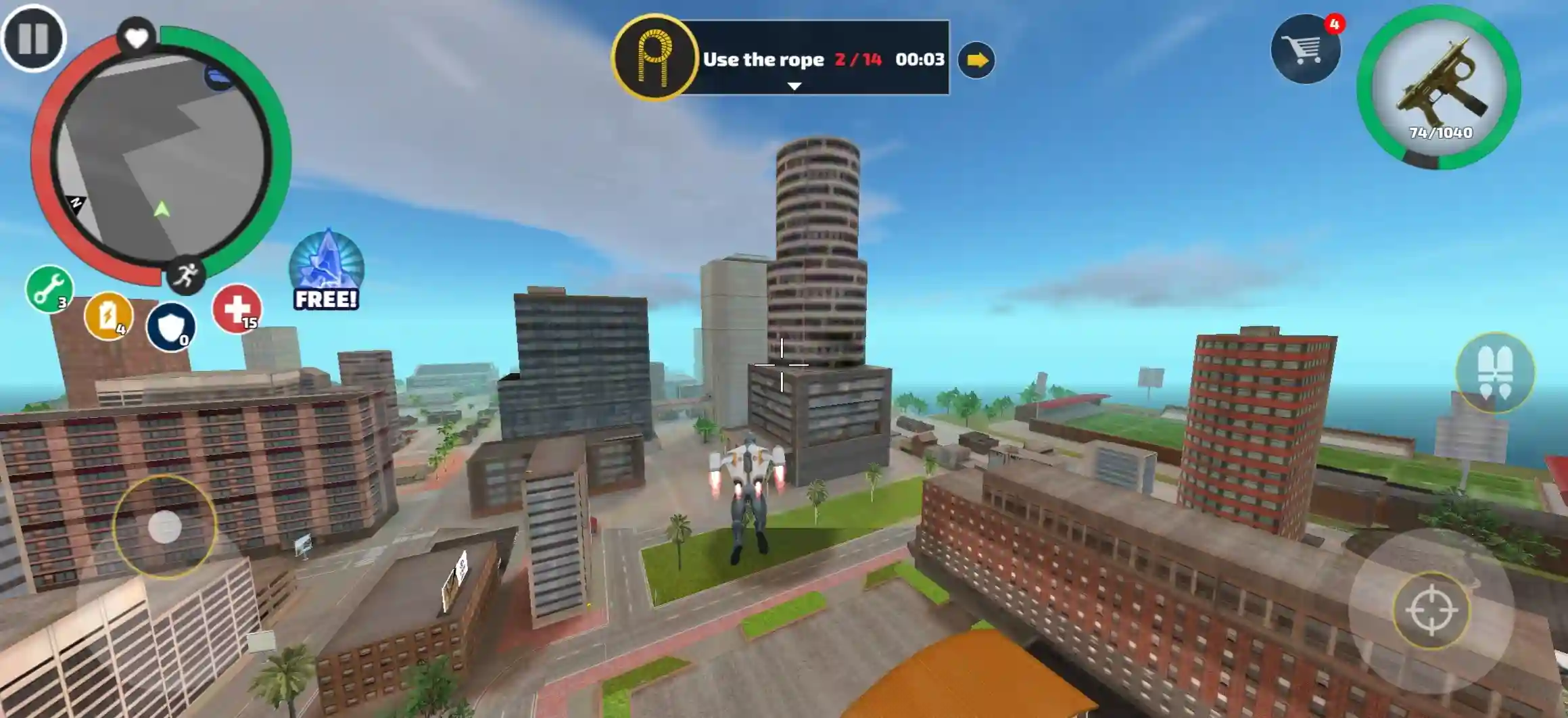 Flying In The City Of Vice Town Using Jet Suit