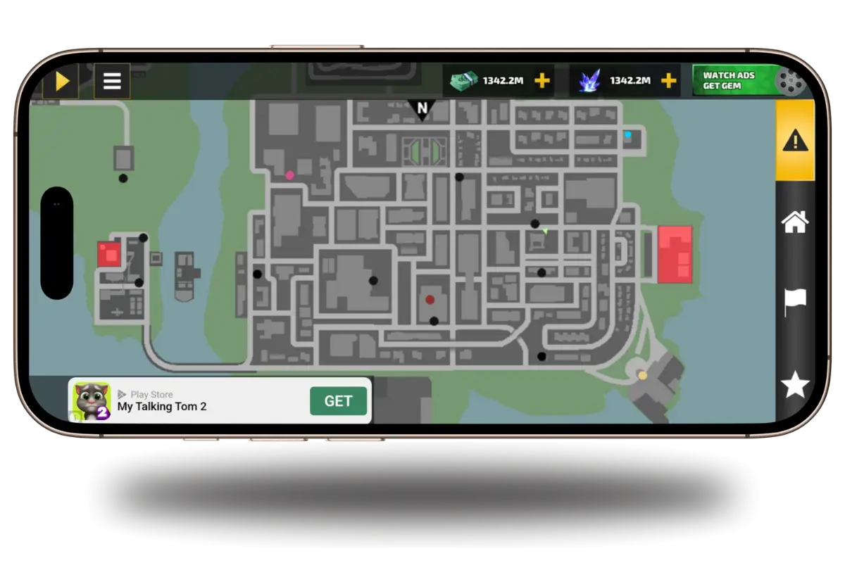 Rope Hero Mod Apk v6.9.0 (Unlimited Money & Gems) July 2025 22 Map OF Rope Hero Vice Town