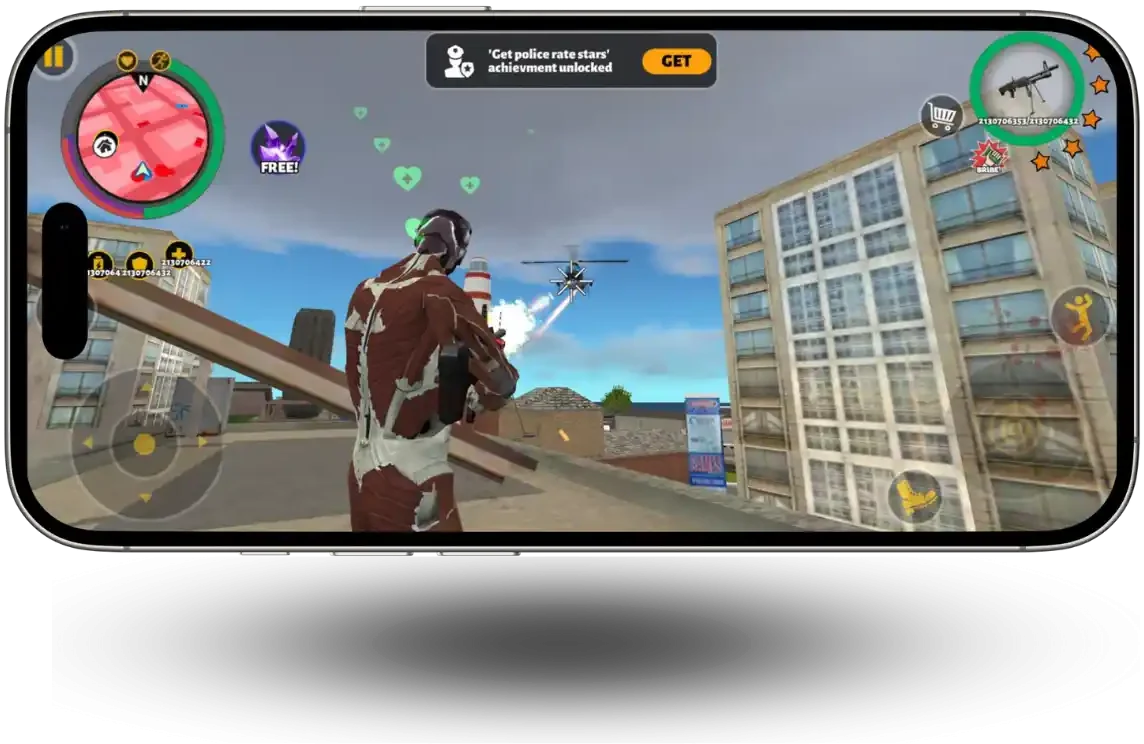Rope Hero 3 Mod Apk V2.7.8 |unlimited money and gems| 7 Having Fight With-Police In Rope Hero 3 Mod Apk