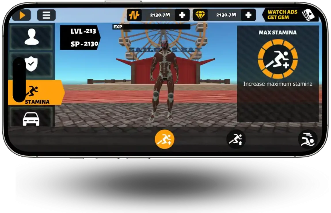 Rope Hero 3 Mod Apk V2.7.8 |unlimited money and gems| 5 Increasing The Level Of Rope Hero