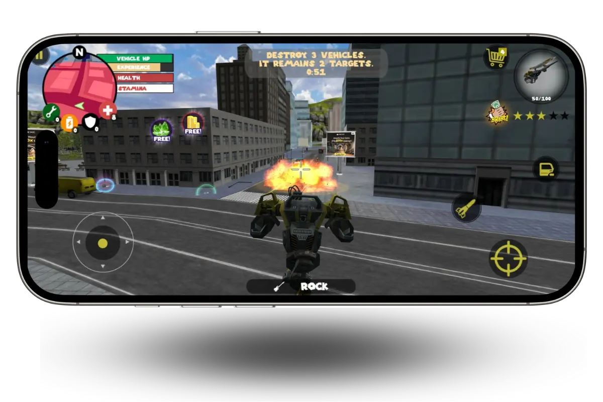 Download Stickman Rope Hero Mod Apk (unlimited money & gems) 2025 10 taking fight in stickman rope hero mod apk game